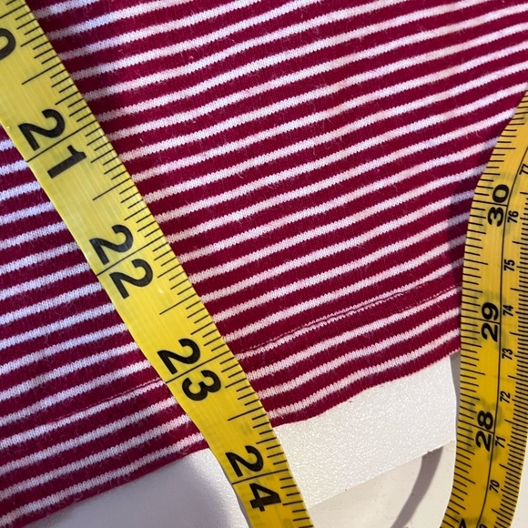 Y2K Karen Scott Red & White Striped Tank Top Mini Dress nautical retro 60s twee - Picture 9 of 9